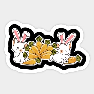 Cute Cats and Easter Day Sticker Sticker